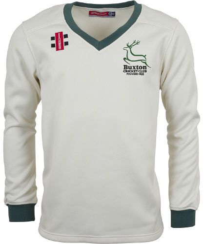 Buxton Cricket Club GN Pro Performance Green L/S Sweater Snr