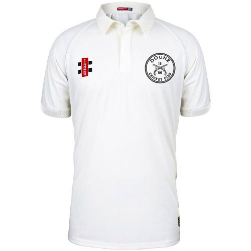 Doune CC GN Matrix Ivory Cricket Shirt S/S Jnr
