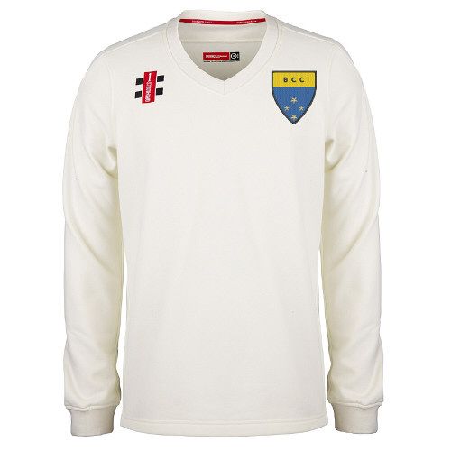 Baldons CC GN Pro Performance Ivory L/S Trim Sweater Jnr
