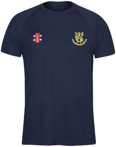 Woodhouse Grange CC GN Navy Matrix TShirt  Jnr