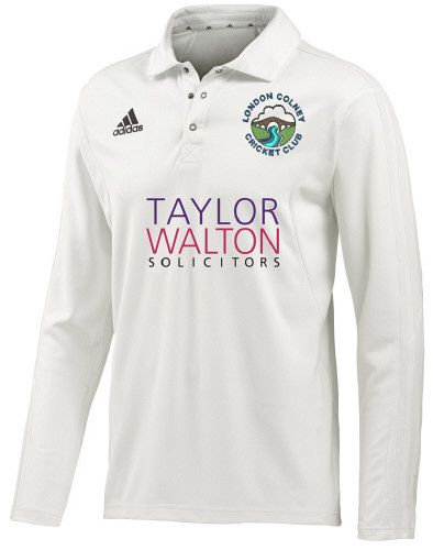 London Colney Cricket Club adidas L/S Cricket Playing Shirt Snr