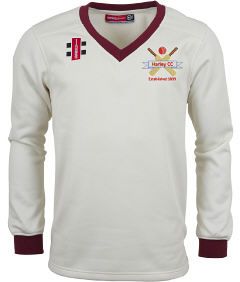 Harley Cricket Club GN Pro Performance Maroon L/S Sweater Snr