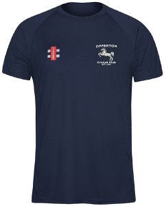 Offerton CC GN Navy Matrix TShirt  Snr
