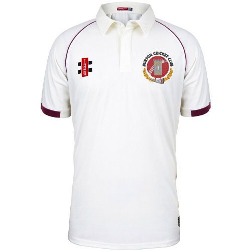 Burton Cricket Club GN Matrix Maroon Cricket Shirt S/S Jnr