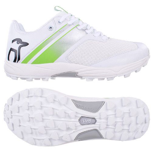 Kookaburra KC 3.0 White/Lime Rubber Cricket Shoes 2023 Jnr
