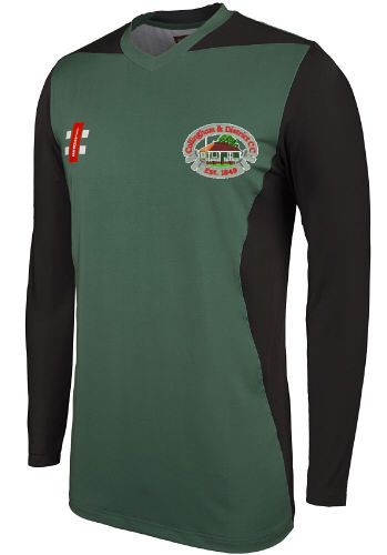 Collingham CC GN Green Pro Performance T20 Cricket Shirt LS  Snr