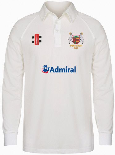 Pentyrch CC GN Matrix Cricket Shirt L/S Jnr