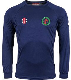 Camel Cricket Club GN Navy Matrix LS Tee  Snr