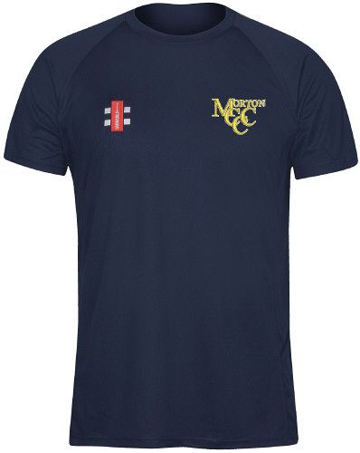 Morton Cricket Club GN Navy Matrix TShirt  Snr