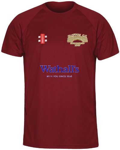 Clifton CC GN Maroon Matrix TShirt  Snr