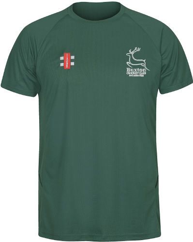 Buxton Cricket Club GN Green Matrix TShirt  Jnr