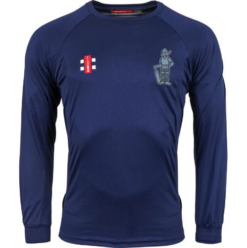 Pixie Cricket Club GN Navy Matrix LS Tee  Snr