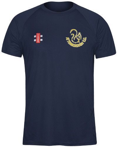 Attenborough Cricket Club GN Navy Matrix TShirt  Snr