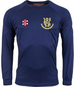 Woodhouse Grange CC GN Navy Matrix LS Tee  Snr