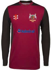 Pentyrch CC GN Pro P T20 Cricket Shirt LS Maroon  Jnr
