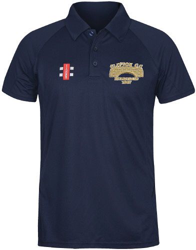 Clifton CC GN Navy Matrix Polo Shirt  Snr
