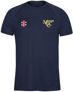 Morton Cricket Club GN Navy Matrix TShirt  Snr