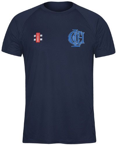 Little Hallingbury Cricket Club GN Navy Matrix TShirt  Snr