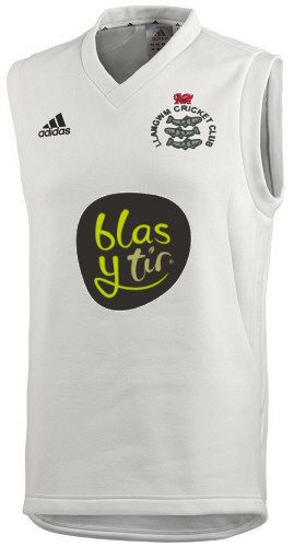 Llangwm Cricket Club adidas Cricket Sleeveless Slipover Snr