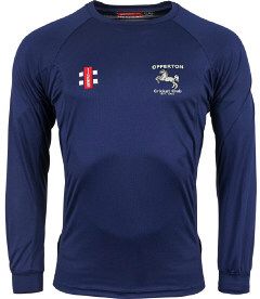 Offerton CC GN Navy Matrix LS Tee  Jnr