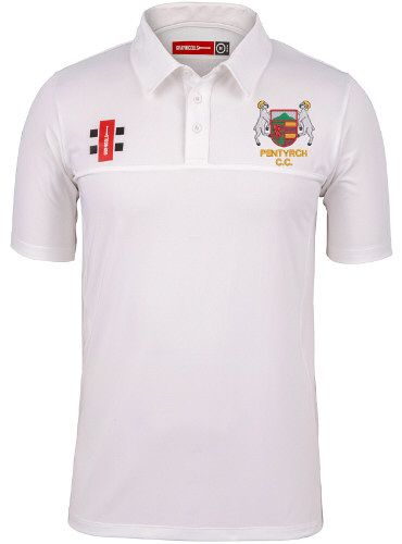 Pentyrch CC GN ProPerformance Polo Shirt White  Snr
