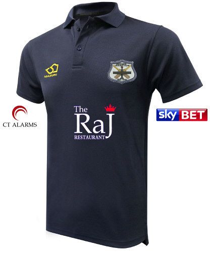 Rufforth Cricket Club Masuri Cricket Polo Shirt Navy  Snr