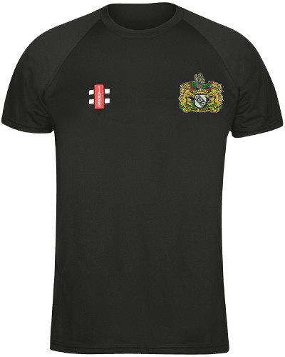 Heslerton CC GN Black Matrix TShirt  Snr