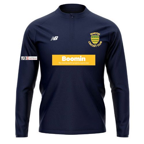 Warton CC New Balance 1/4 Zip Mid Layer Navy  Jnr