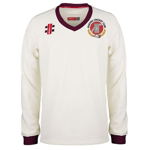 Burton Cricket Club GN Pro Performance Maroon L/S Sweater Jnr