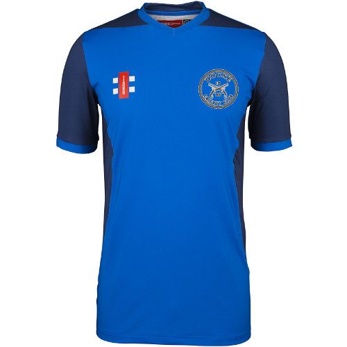 Doune CC GN Pro Performance T20 Cricket Shirt SS Navy  Snr