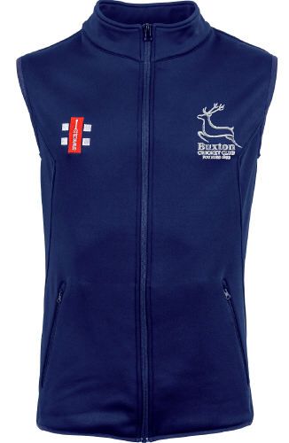 Buxton Cricket Club GN Navy Storm Thermo Bodywarmer  Snr