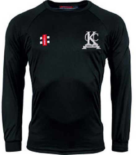 Kew CC GN Black Matrix LS Tee  Snr