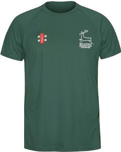 Buxton Cricket Club GN Green Matrix TShirt  Jnr