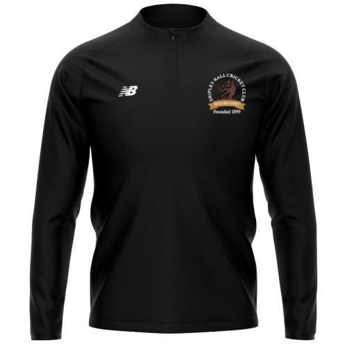Shipley Hall Cricket Club New Balance 1/4 Zip Mid Layer Black  Jnr