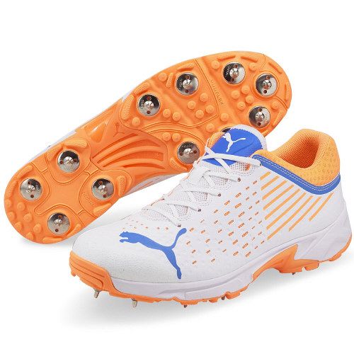 Puma 22.1 Cricket Spike Shoes 2022 White / Neon