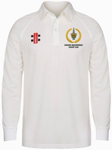 Sheldon Marlborough CC GN Matrix Cricket Shirt L/S Jnr
