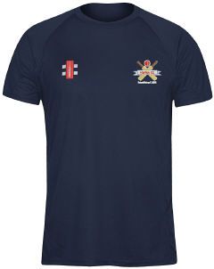 Harley Cricket Club GN Navy Matrix TShirt  Snr