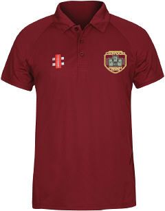 Cawood CC GN Maroon Matrix Polo Shirt  Snr