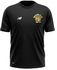 Quarndon Cricket Club New Balance Training Shirt Black  Jnr
