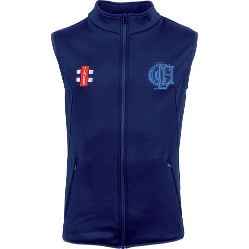 Little Hallingbury CC GN Navy Fleece Bodywarmer  Snr