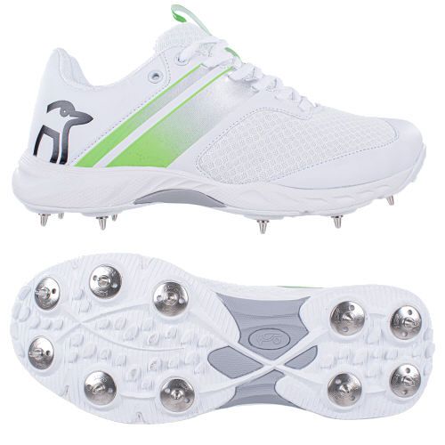 Kookaburra KC 3.0 White/Lime Spike Cricket Shoes 2023