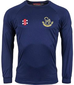 Attenborough Cricket Club GN Navy Matrix LS Tee  Snr