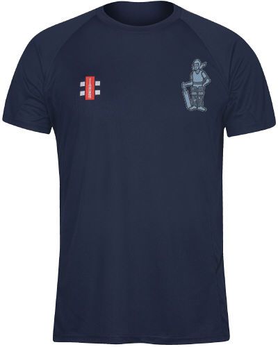 Pixie Cricket Club GN Navy Matrix TShirt  Jnr