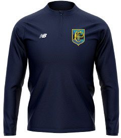 Annfield Plain CC New Balance 1/4 Zip Mid Layer Navy  Snr