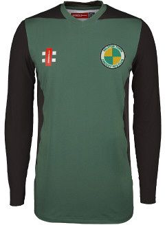 Selston CC GN Green Pro Performance T20 Cricket Shirt LS  Snr