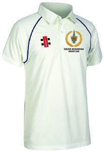 Sheldon Marlborough CC GN Matrix Navy Cricket Shirt S/S Jnr