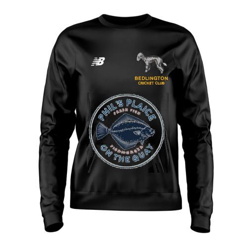 Bedlington Cricket Club New Balance Training Sweater Black  Jnr