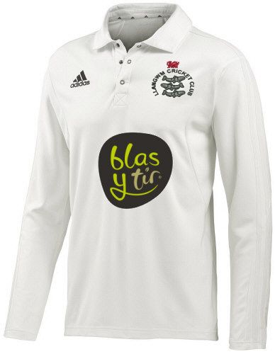 Llangwm Cricket Club adidas L/S Cricket Playing Shirt Snr