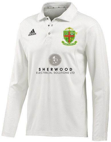 Worksop Cricket Club adidas L/S Cricket Playing Shirt Snr