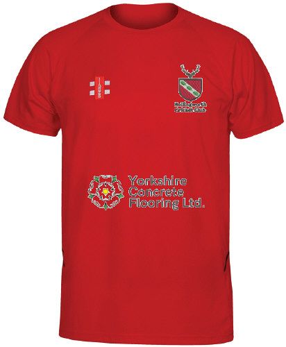 Hollingworth Cricket Club GN Red Matrix TShirt  Jnr